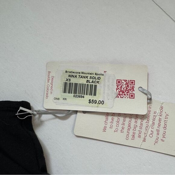 Krimsom Klover Nina Tank Solid Black Size X-Small NWT - Picture 6 of 9